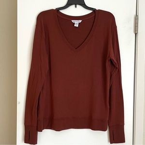 Athleta Sunrise V-Neck Sweatshirt M